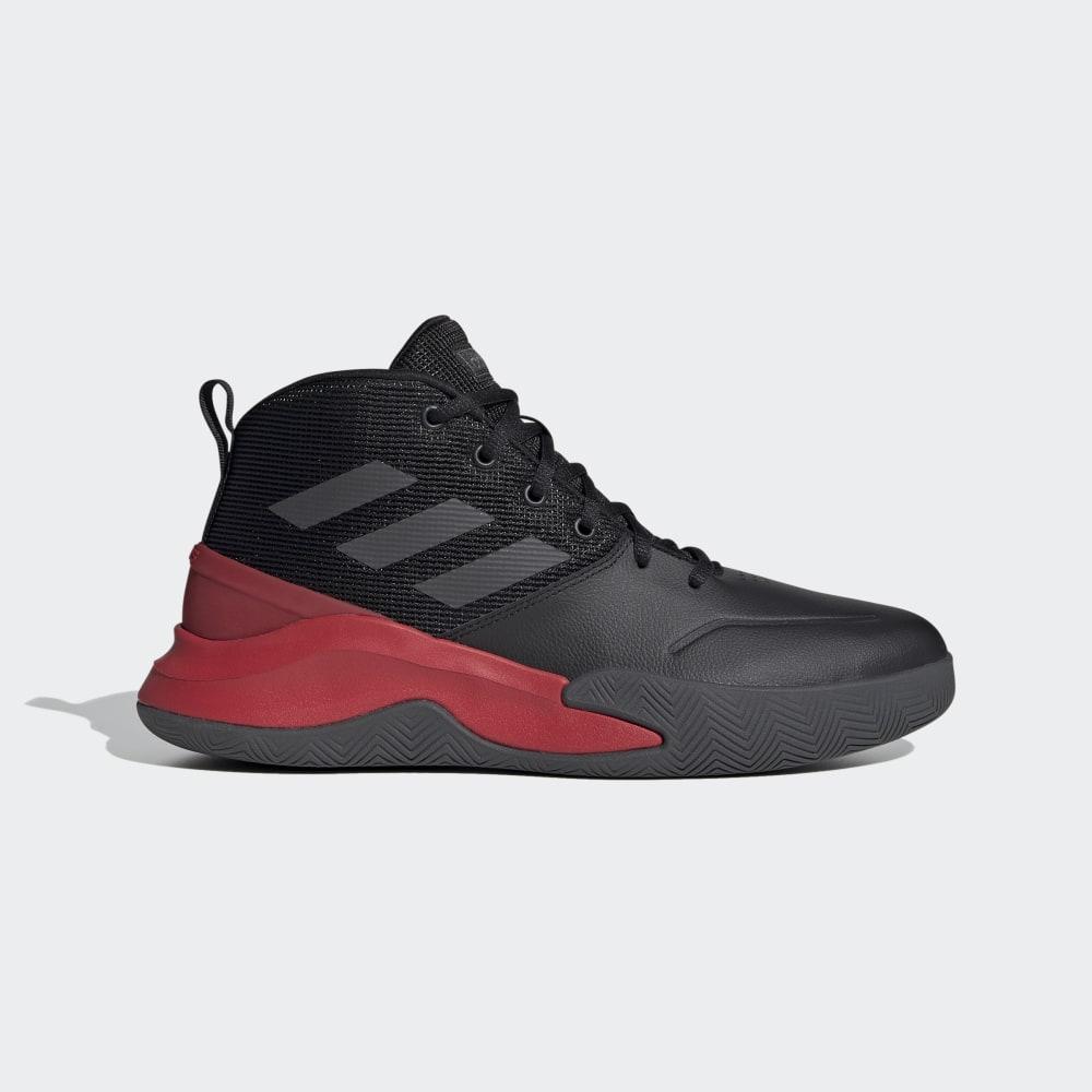 Adidas Men's Own The Game Basketball Shoes Black/Grey/Deep Red Ireland EG0951